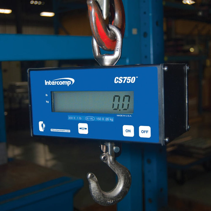 Intercomp CS750 Hanging Scale – 100 to 1,000 lb Capacity, Legal for Trade - Titan Scale USA